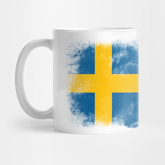 Sweden flag isolated by psychoshadow